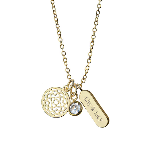 Personalised Mandala Charms Necklace