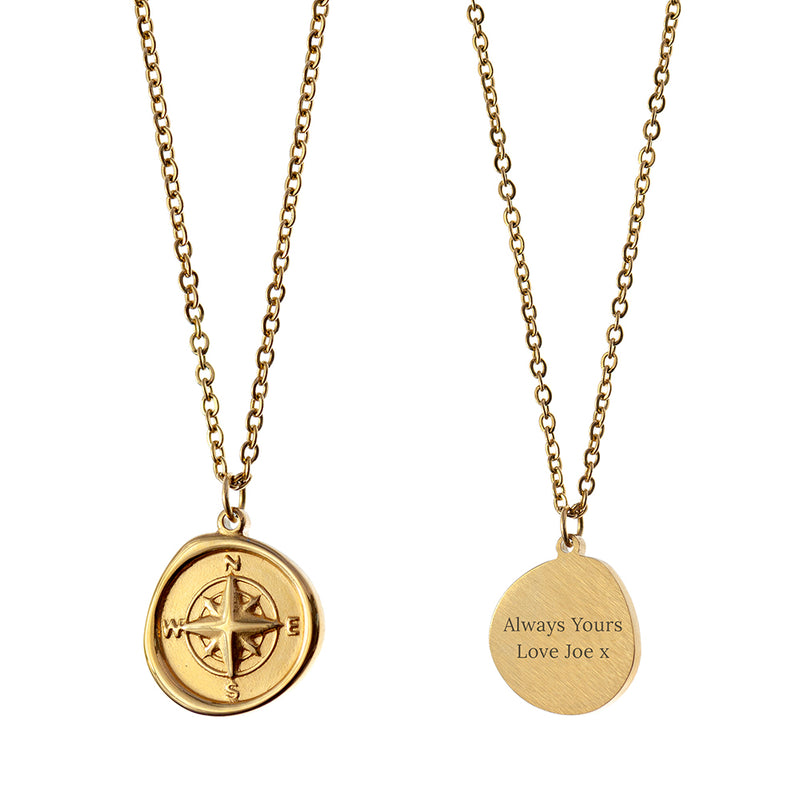Personalised Compass Amulet Necklace