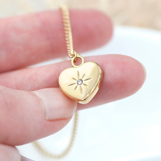 Personalised Celestial Heart Pendant and Necklace, alternate view