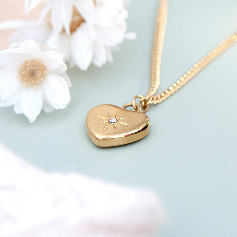 Personalised Celestial Heart Pendant and Necklace