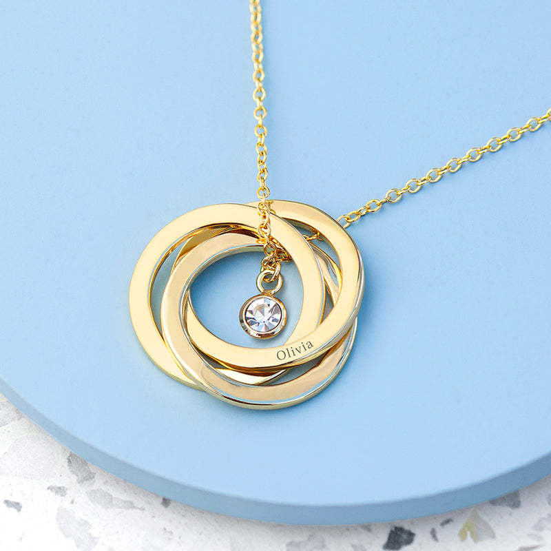 Personalised Russian Ring Necklace