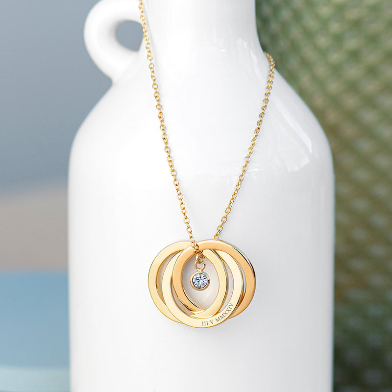 Personalised Russian Ring Necklace