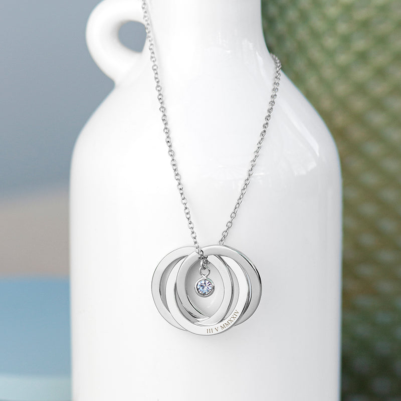 Personalised Russian Ring Necklace