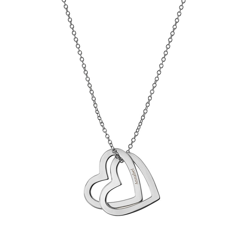 Personalised Entwined Hearts Necklace