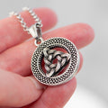 Personalised Men's Celtic Trinity Pendant Necklace