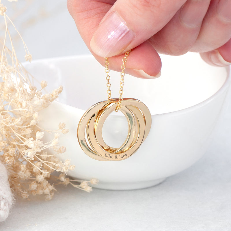 Personalised Classic Russian Ring Necklace