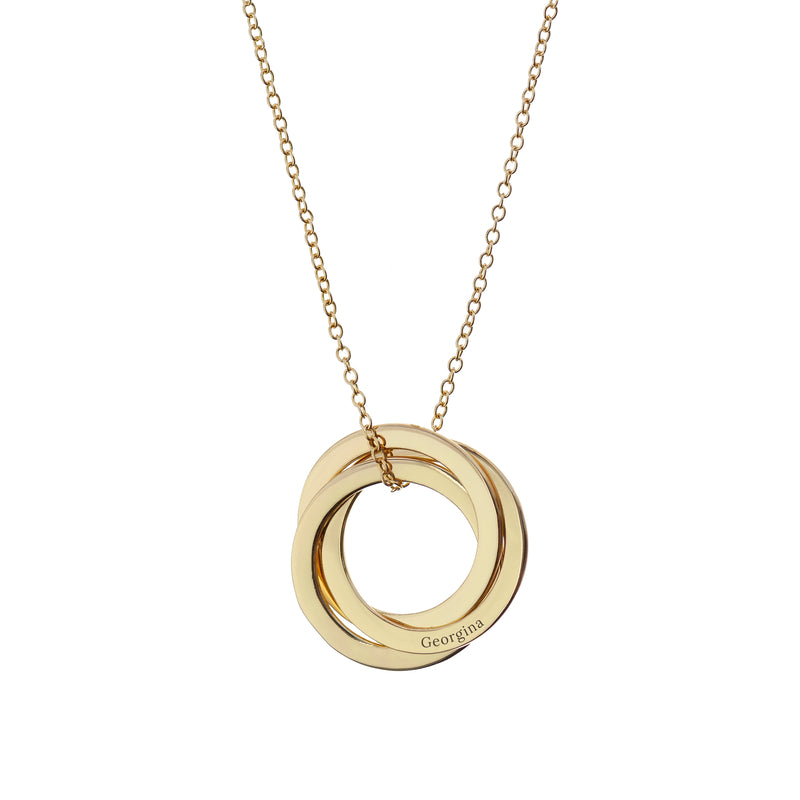 Personalised Classic Russian Ring Necklace