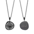 Personalised Men's Compass Amulet Necklace