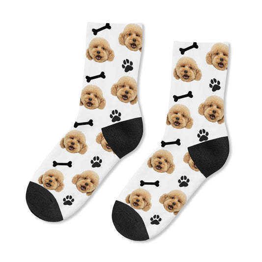 Personalised Dog Photo Socks, front detail