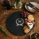 Personalised Monogrammed Wreath Round Slate Cheese Board
