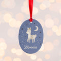 Personalised Moonlit Fawn Christmas Decoration