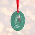 Personalised Christmas Mouse Ceramic Decoration