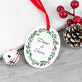 Personalised Couples Wreath Christmas Decoration