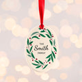 Personalised Family Wreath Christmas Decoration