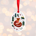 Personalised Scandi Fox Christmas Decoration