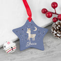 Personalised Moonlit Fawn Christmas Decoration