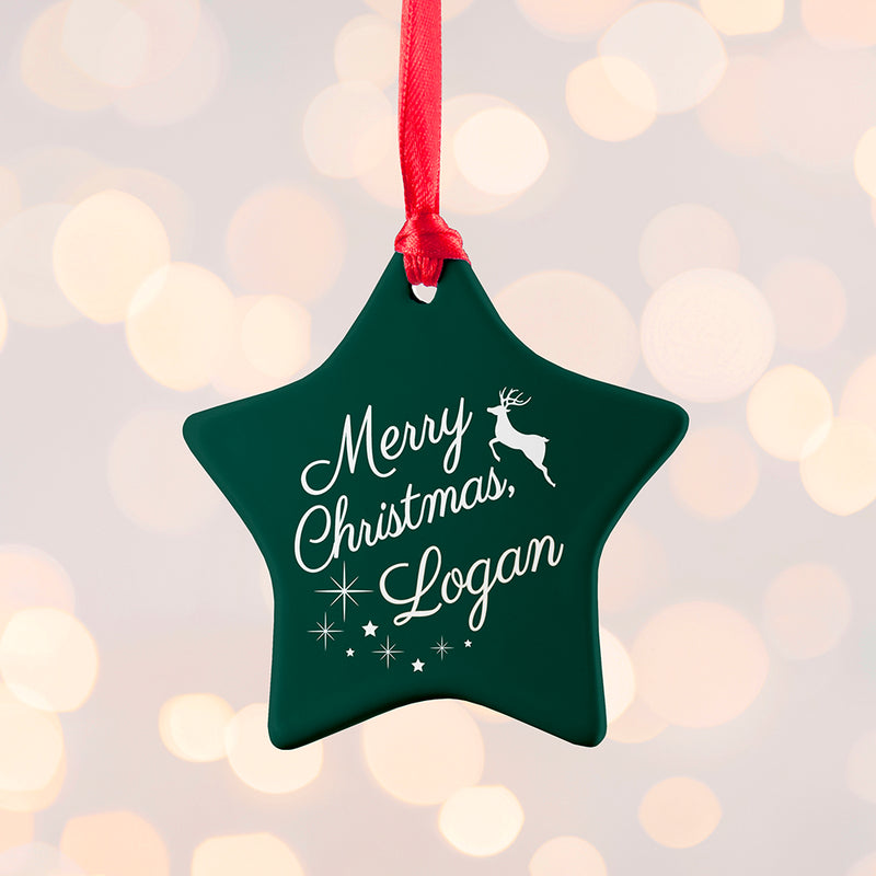 Personalised Merry Christmas Decoration