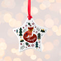 Personalised Scandi Fox Christmas Decoration
