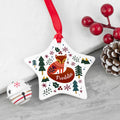 Personalised Scandi Fox Christmas Decoration