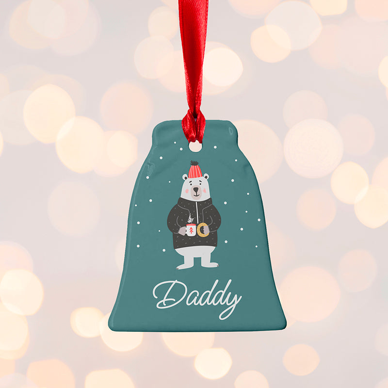 Personalised Polar Bear Christmas Decoration