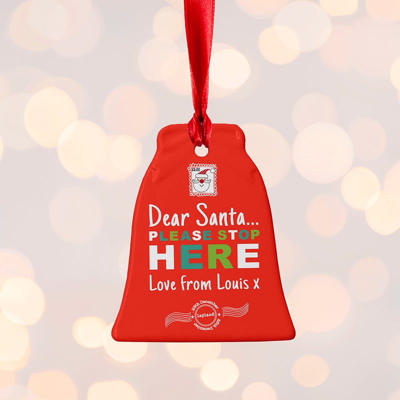 Personalised Dear Santa Christmas Decoration