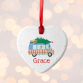 Personalised Christmas Tree Van Ceramic Decoration