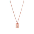 Personalised Rose Gold Initial Tag Necklace