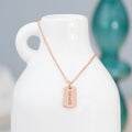 Personalised Rose Gold Name Tag Necklace
