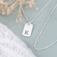 Personalised Silver Initial Tag Necklace