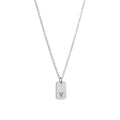 Personalised Silver Initial Tag Necklace