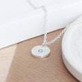 Personalised Monogrammed Silver Round Tag Necklace