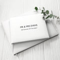 Personalised Luxury Medium White Leather Guest Book