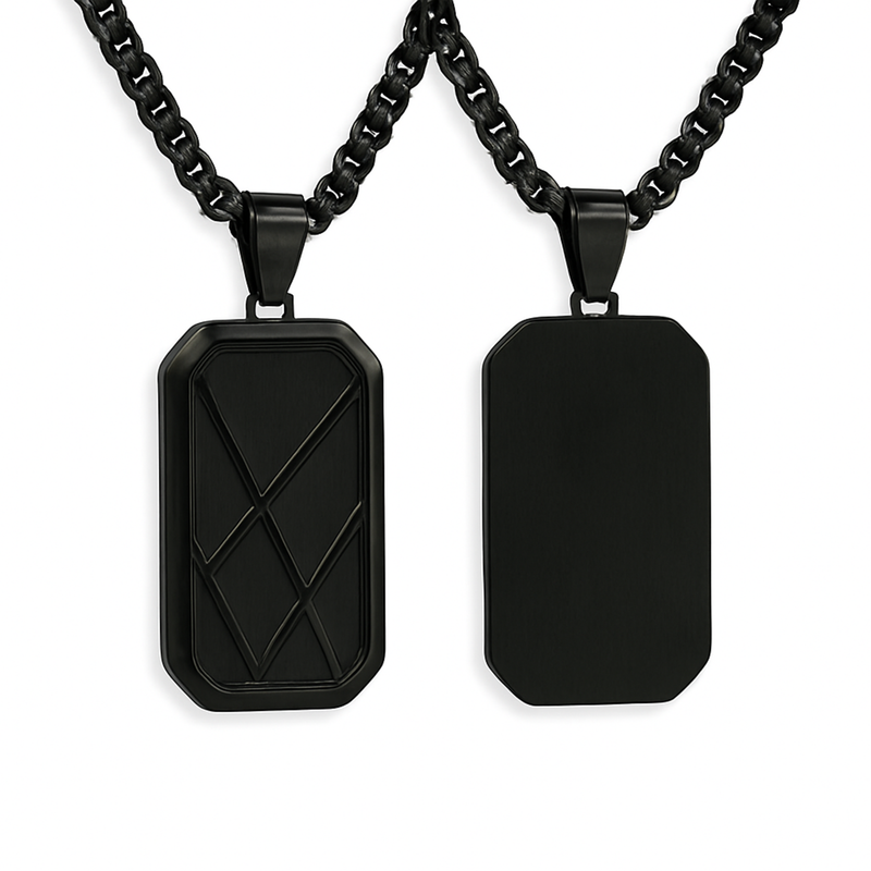 Personalised Men’s Contemporary Dog Tag Necklace