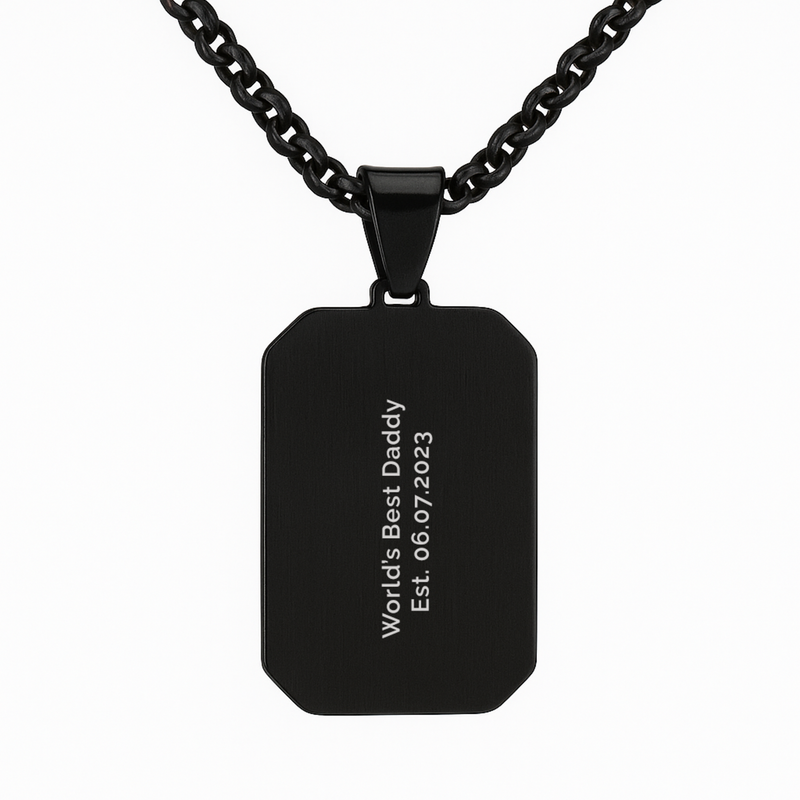 Personalised Men’s Contemporary Dog Tag Necklace
