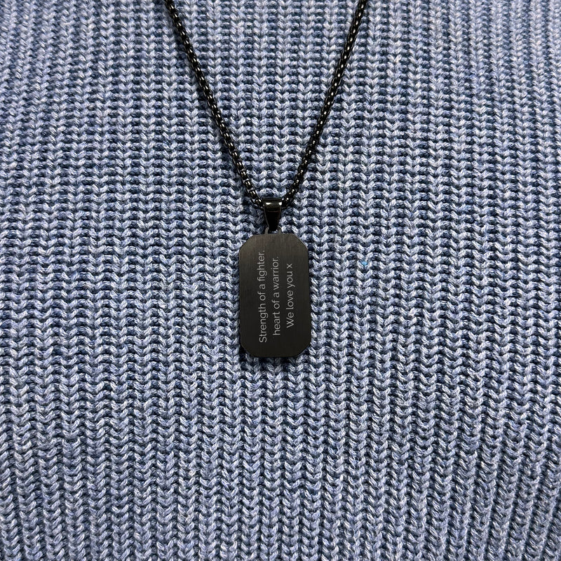 Personalised Men’s Contemporary Dog Tag Necklace