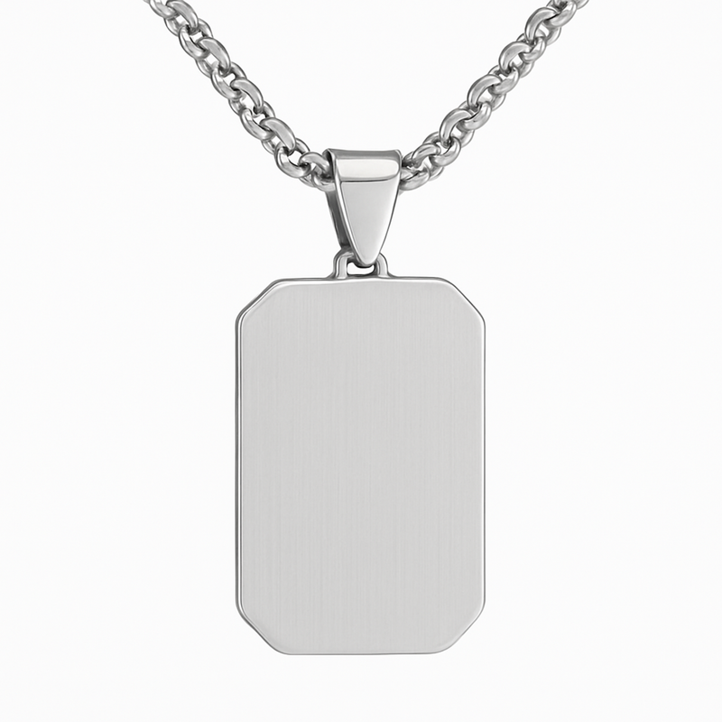 Personalised Men’s Contemporary Dog Tag Necklace