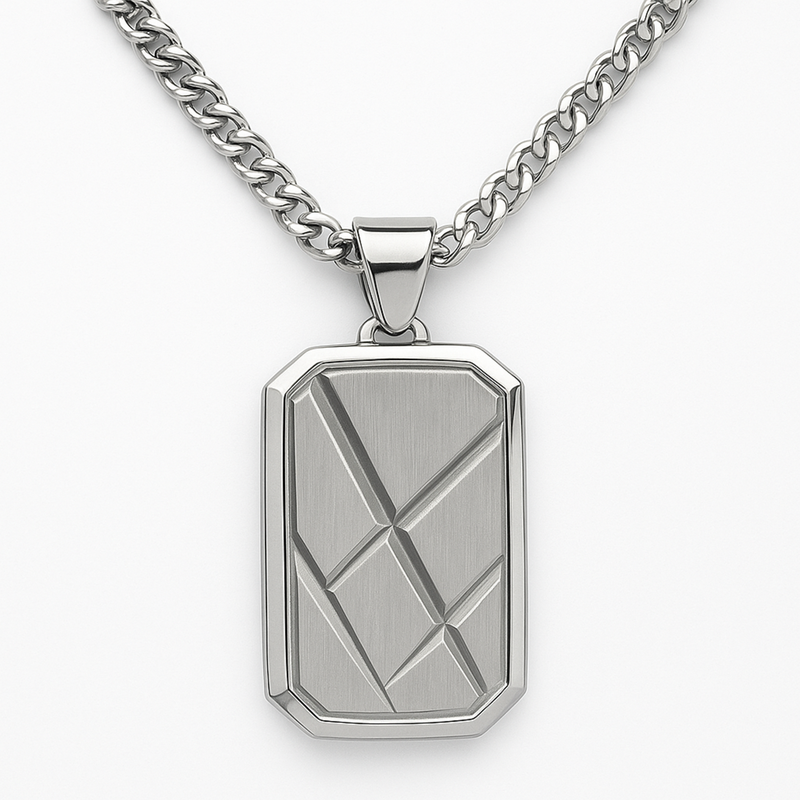 Personalised Men’s Contemporary Dog Tag Necklace