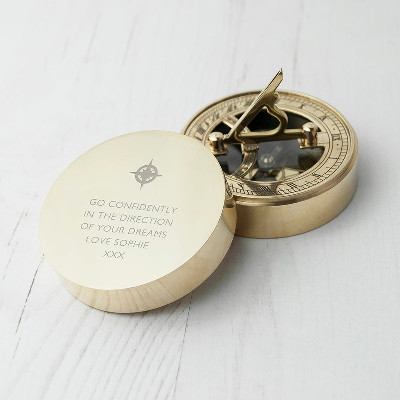 Personalised Iconic Adventurer's Sundial Compass
