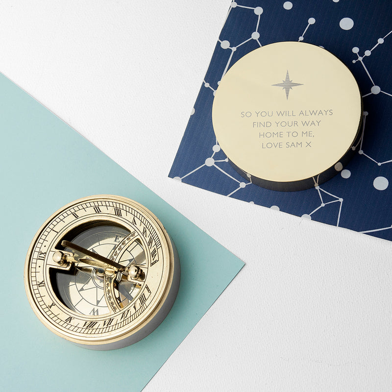 Personalised Iconic Adventurer's Sundial Compass
