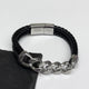 Personalised Men's Eternal Love Chain Leather Bracelet