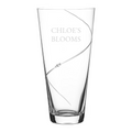 Personalised Silhouette Swirl Conical Vase with Swarovski Crystals