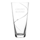 Personalised Silhouette Swirl Conical Vase with Swarovski Crystals