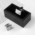 Personalised Rhodium Plated Birthstone Crystal Cufflink Set