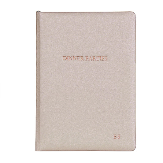 Personalised Hand Bound Buckram Dinner Party Book