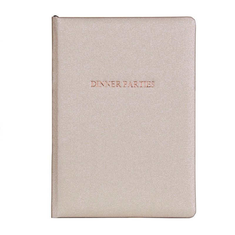Personalised Hand Bound Buckram Dinner Party Book
