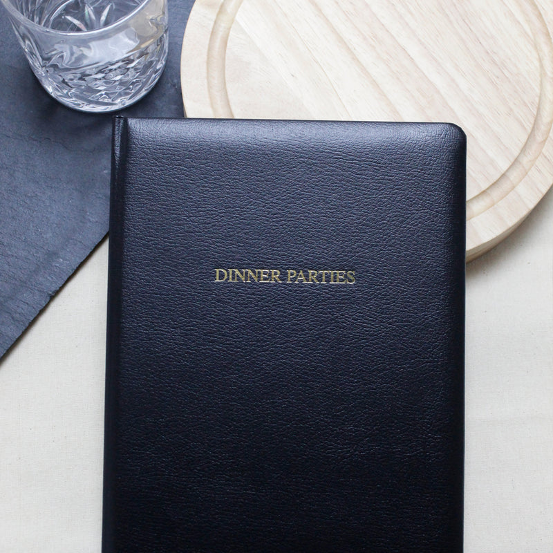 Personalised Luxury Leather Dinner Party Book