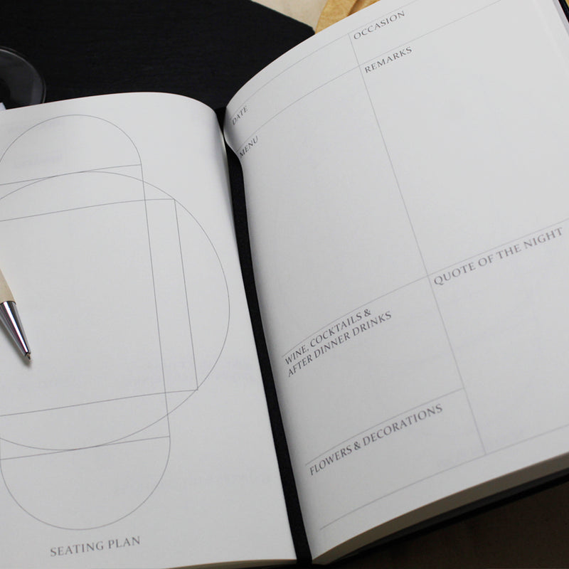 Personalised Luxury Leather Dinner Party Book
