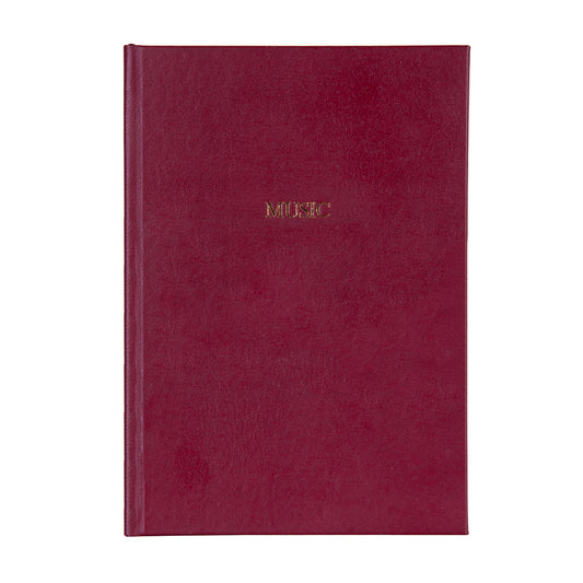 Personalised A5 Recycled Leather Music Manuscript Notebook, alternate view