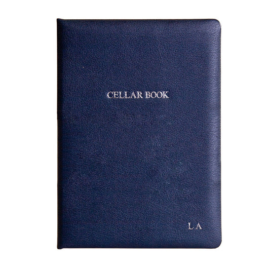 Personalised Hand Bound Leather Wine Cellar Book
