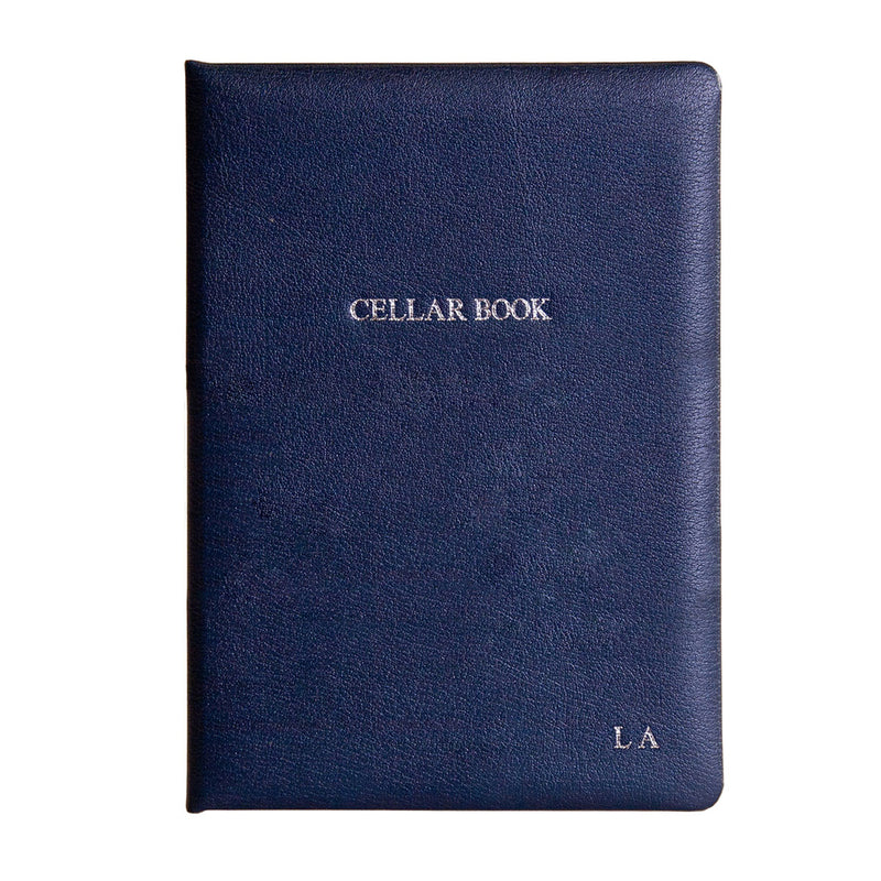 Personalised Hand Bound Leather Wine Cellar Book